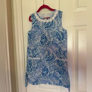 Lilly Pulitzer Blue Floral Girls' Sleeveless Dress